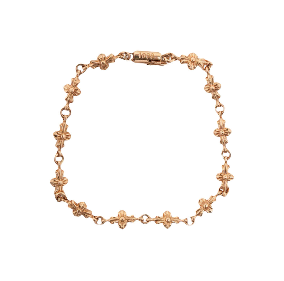Chrome Hearts 22k Gold Tiny E Bracelet