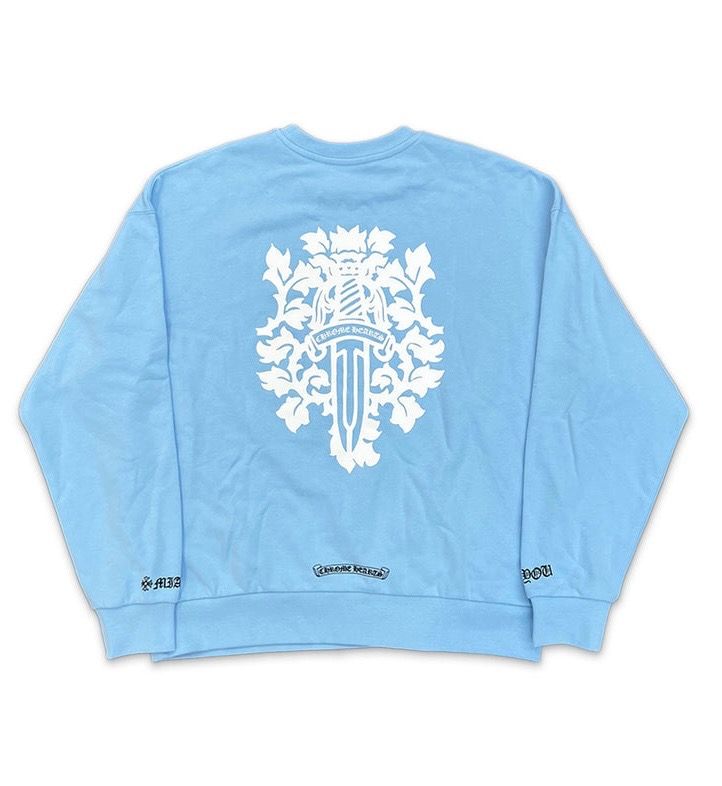 Chrome Hearts Blue Dagger Art Basel Crewneck