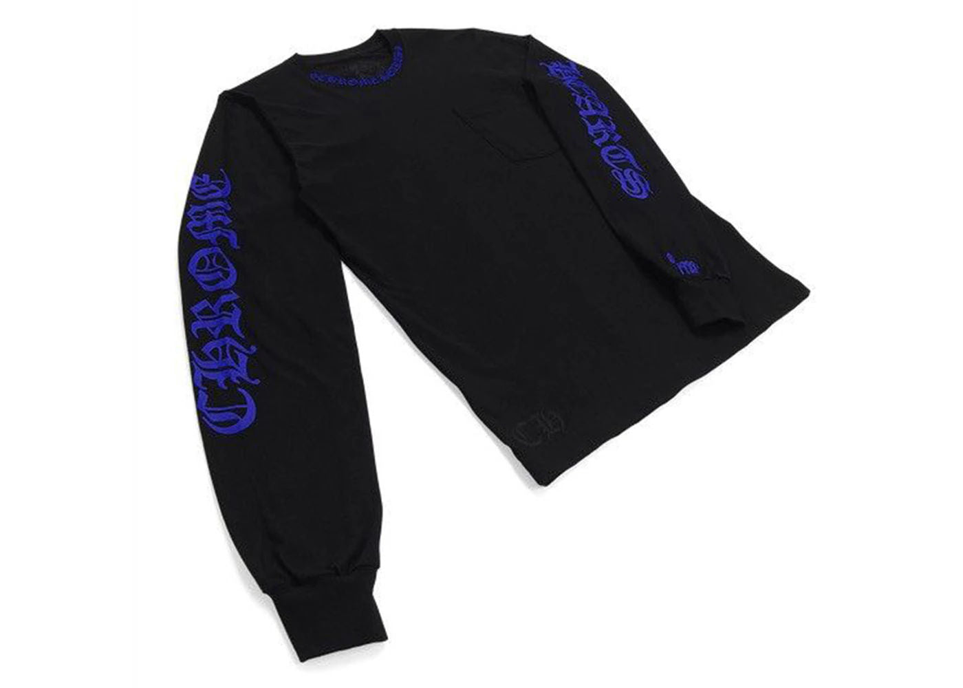 Chrome Hearts Black Blue Neck Logo L/S