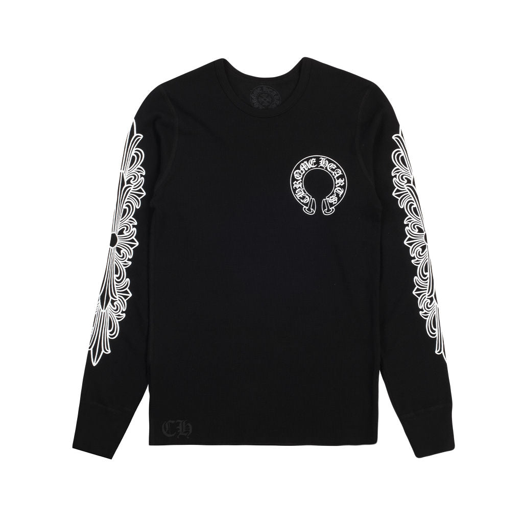 Chrome Hearts Black Floral Thermal L/s