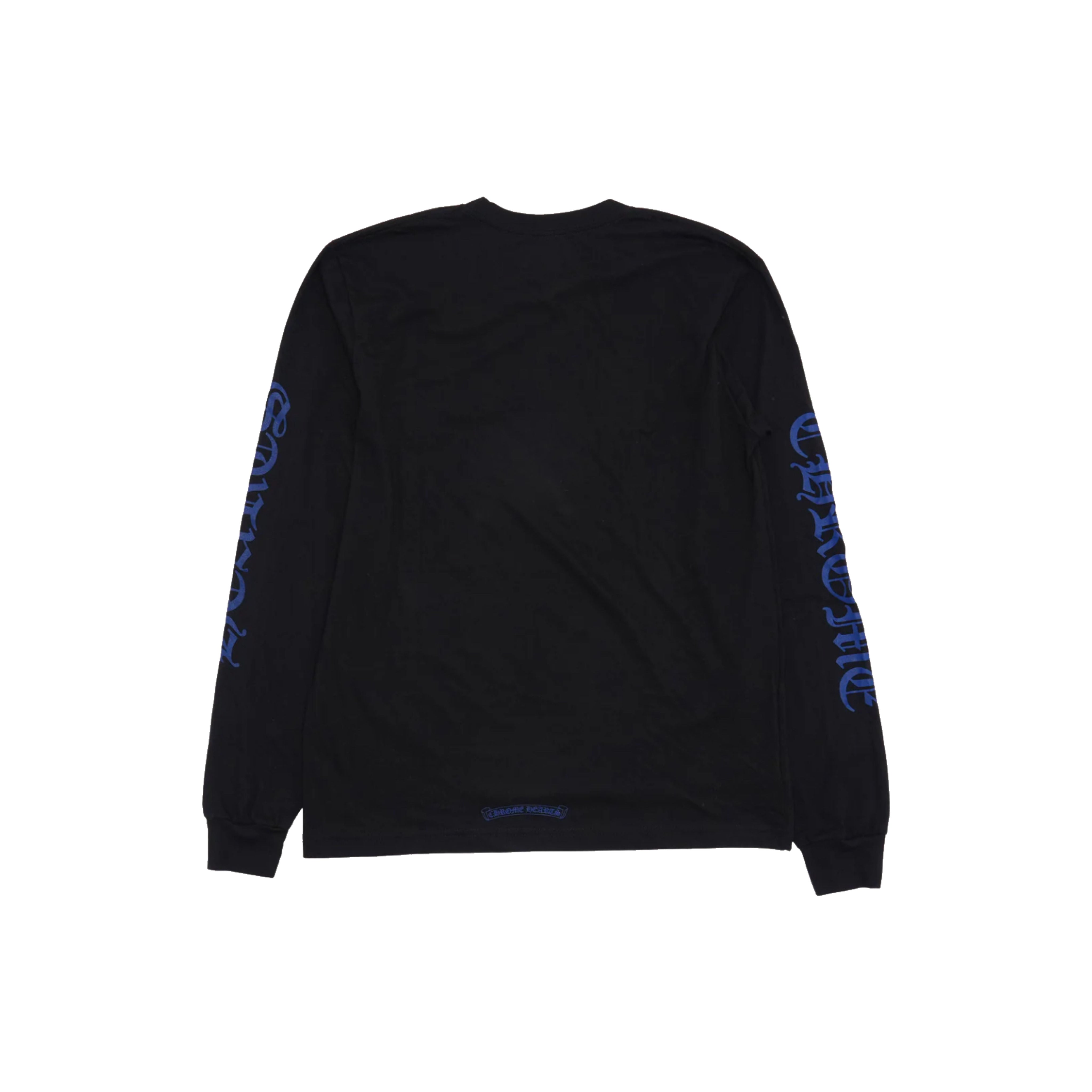 Chrome Hearts Black Blue Neck Logo L/S