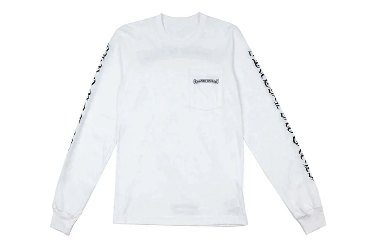 Chrome Hearts White Scroll L/s