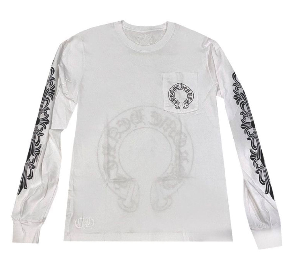 Chrome Hearts White Floral Horseshoe L/s