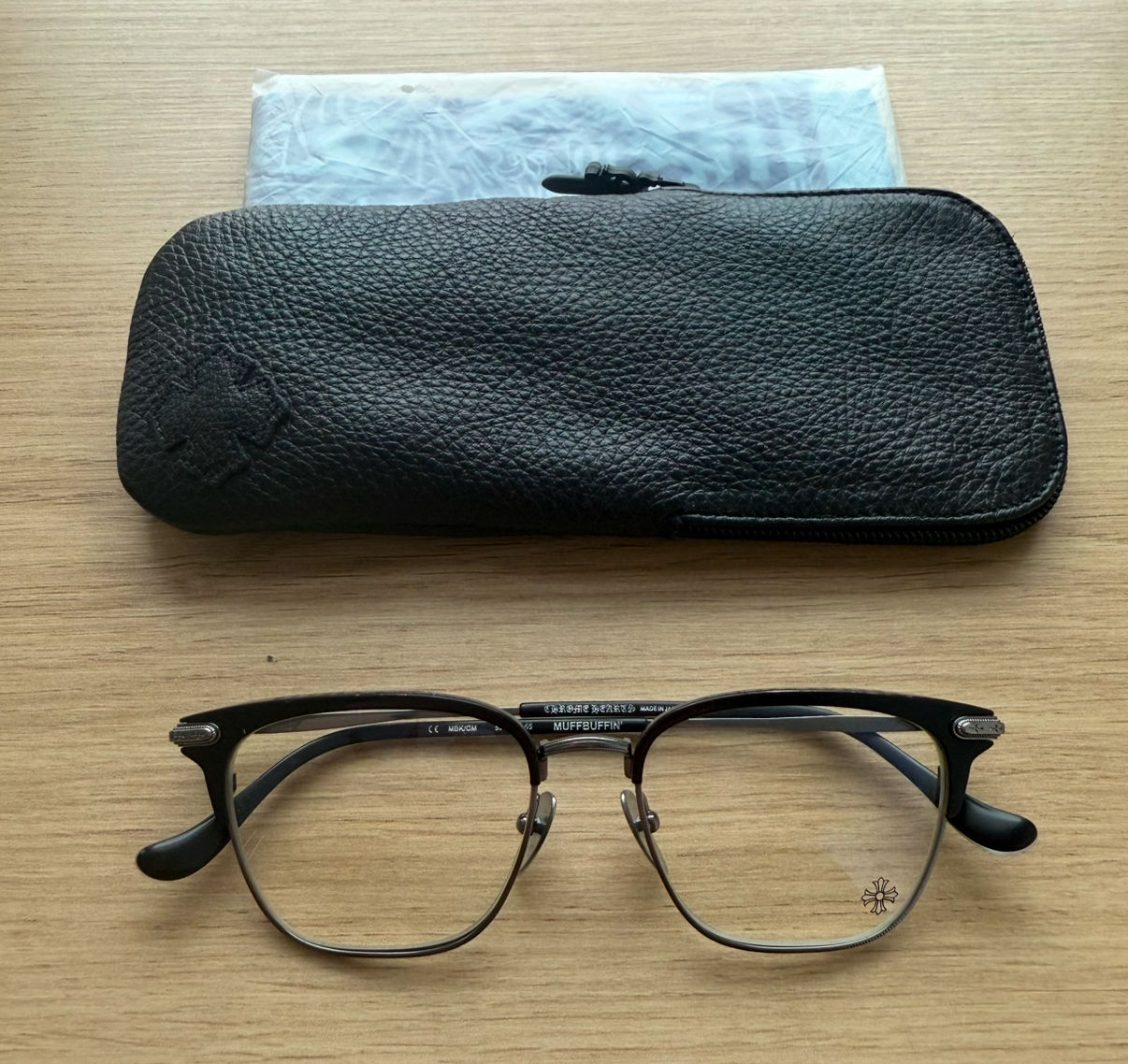 Chrome Hearts Black & Silver Muffbuffin' Glasses