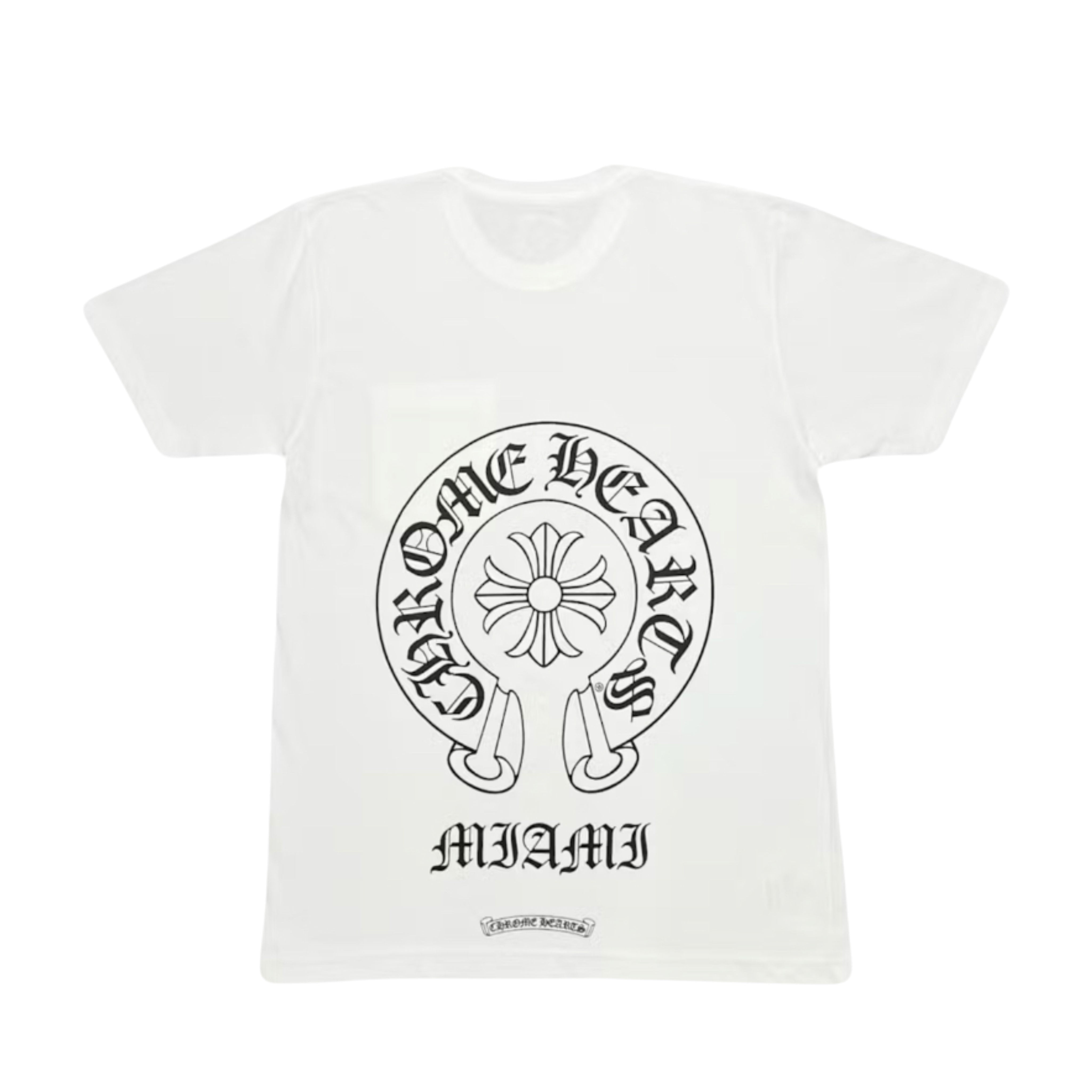 Chrome Hearts White Miami Horseshoe S/S