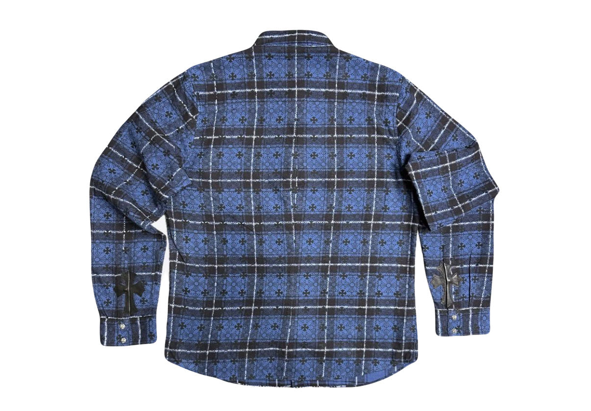 Chrome Hearts Blue Cross Patch Flannel