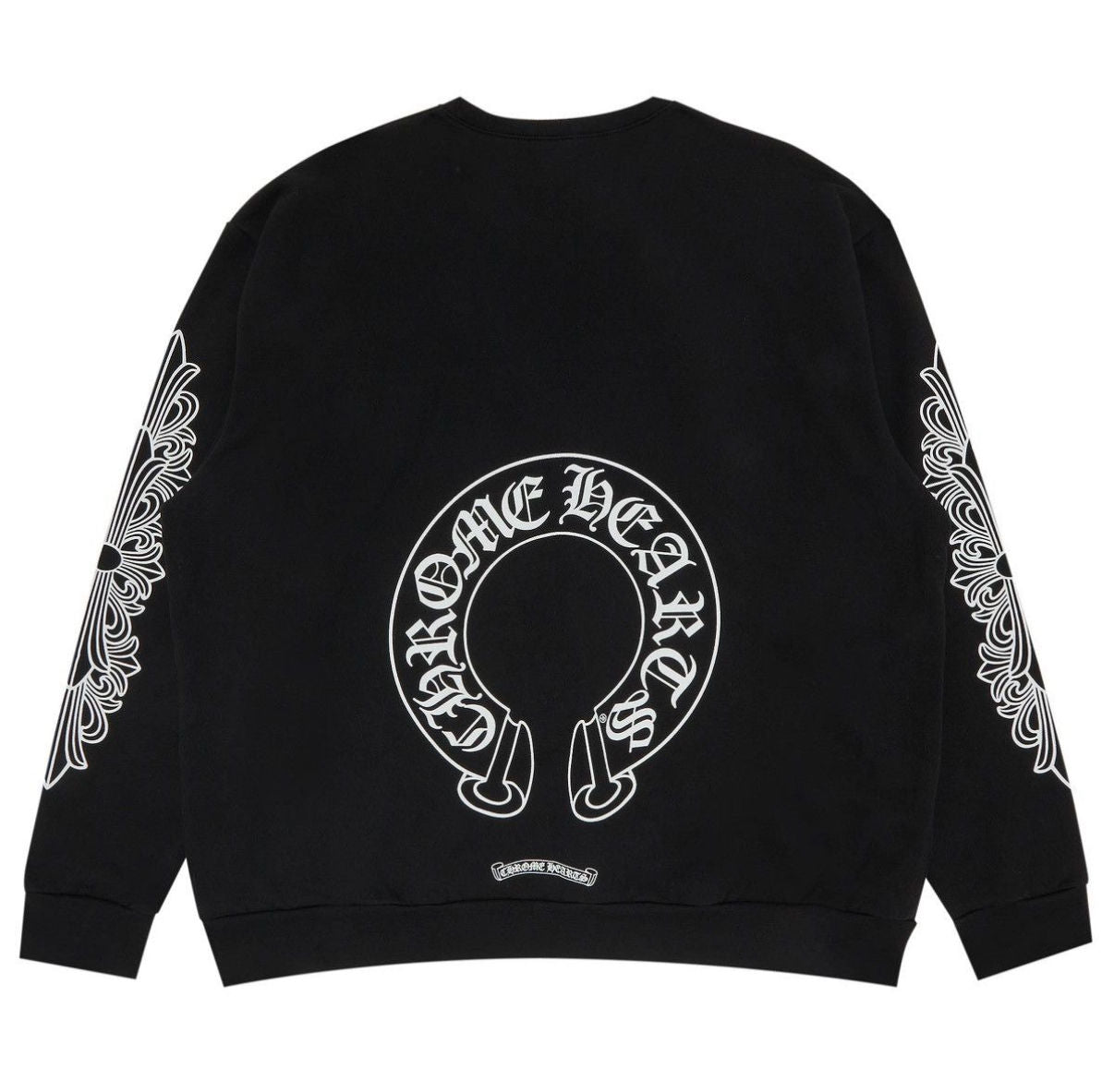 Chrome Hearts Floral Horseshoe Crewneck Black