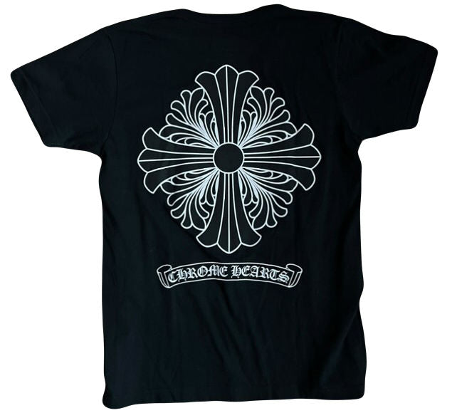 Chrome Hearts Black Floral Cross S/s