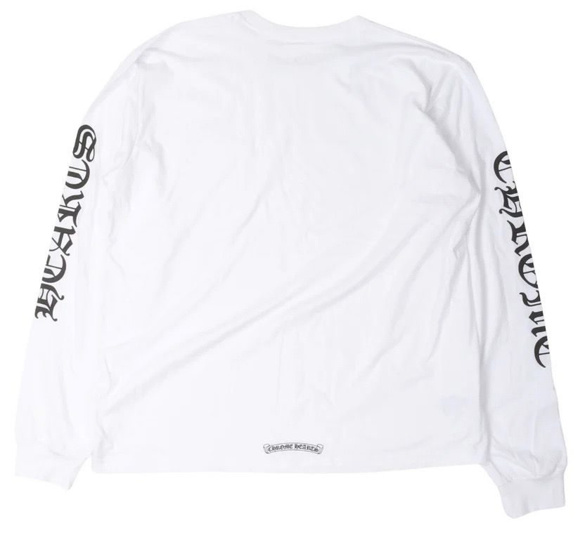 Chrome Hearts White Neck Scroll L/s