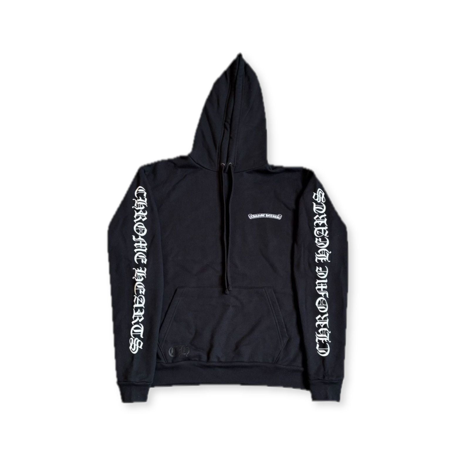 Chrome Hearts Black Scroll Logo Hoodie
