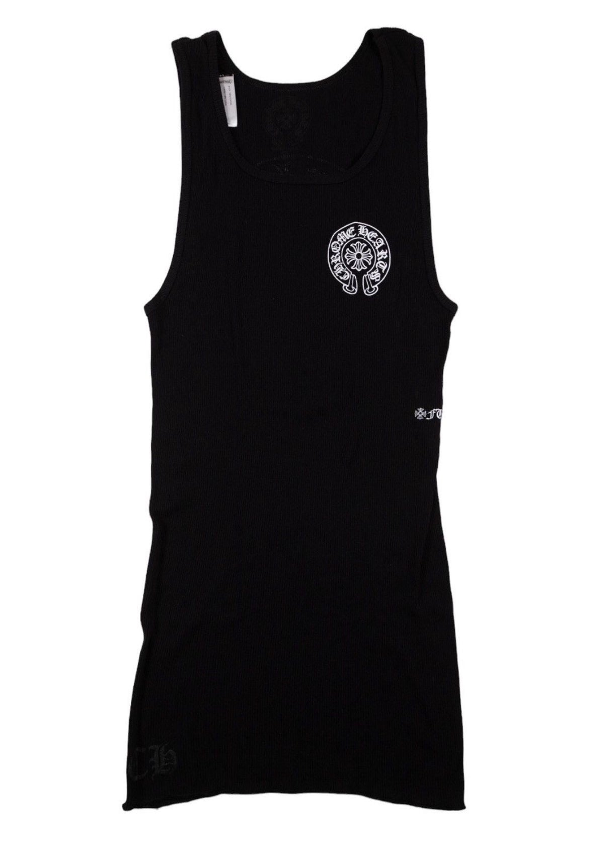 Chrome Hearts Black Fuck You Horseshoe Tank Top