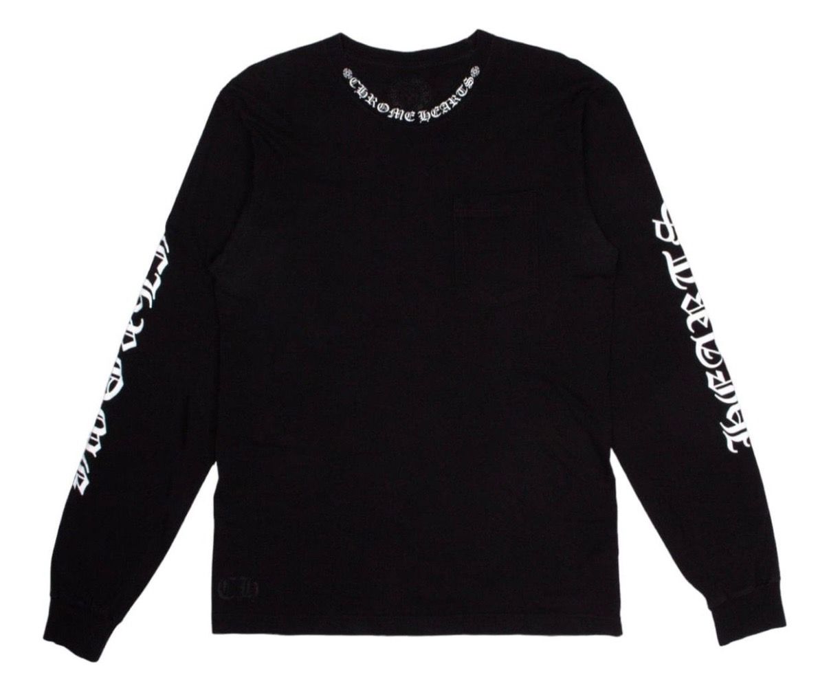 Chrome Hearts Black Neck Scroll L/s