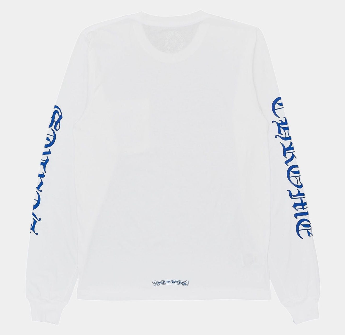 Chrome Hearts White Blue Neck Logo L/S