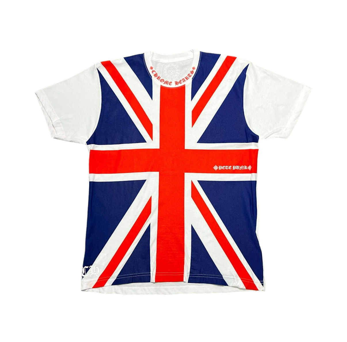 Chrome Hearts White Union Jack British Flag S/S