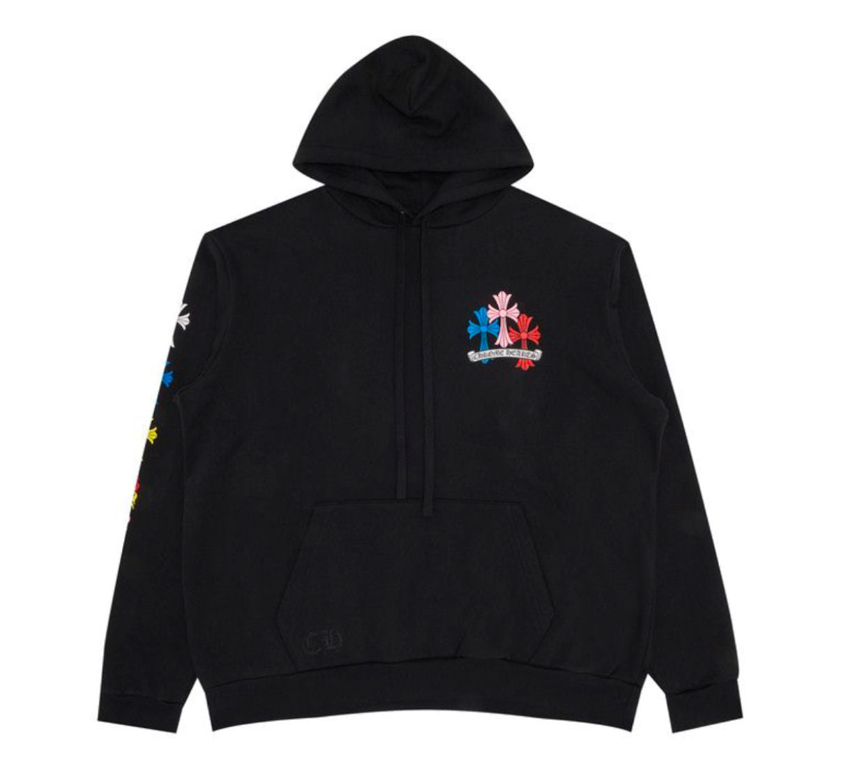 Chrome Hearts Black Multicolor Cross Hoodie