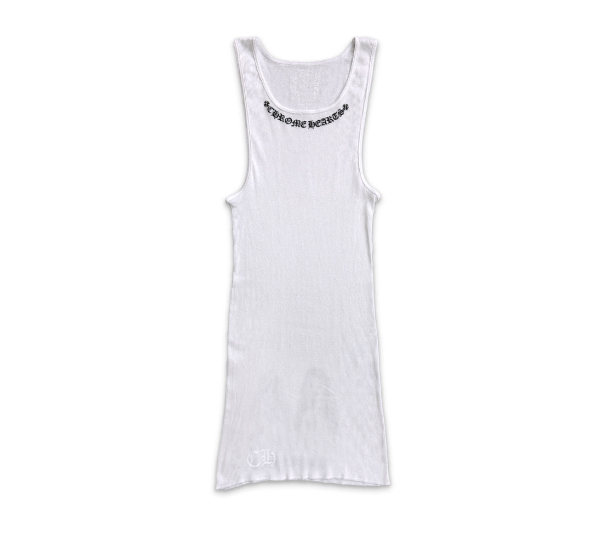 Chrome Hearts White Mayumi Ribbed Tank Top