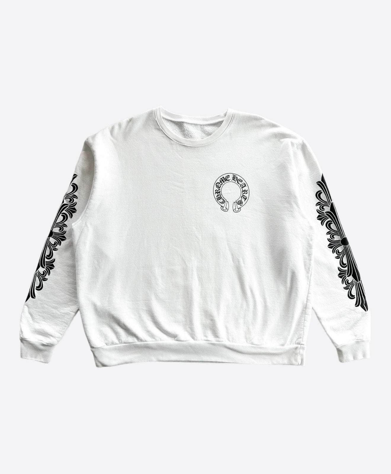 Chrome Hearts White Floral Crewneck