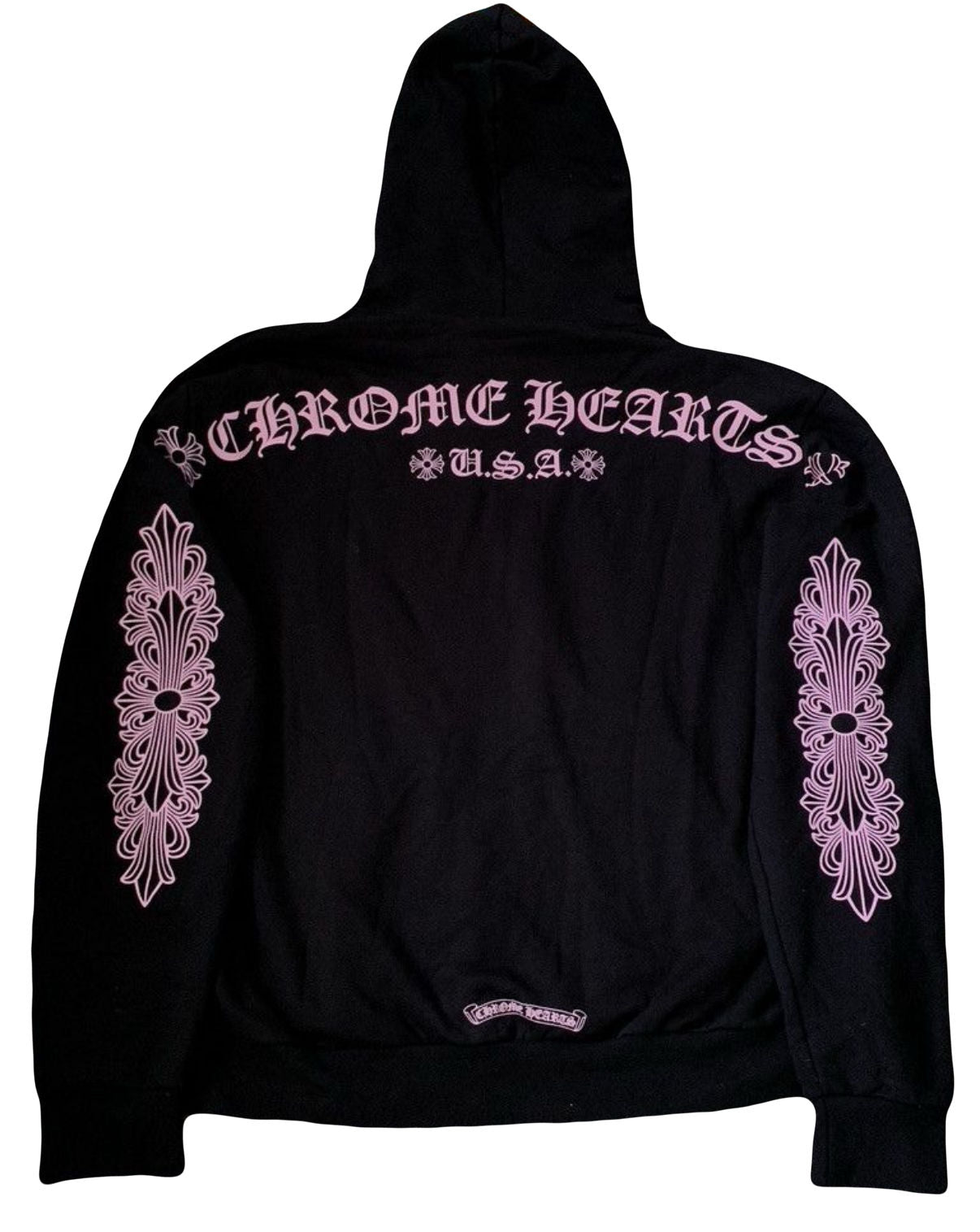 Chrome Hearts Black Pink Floral Friends & Family Hoodie