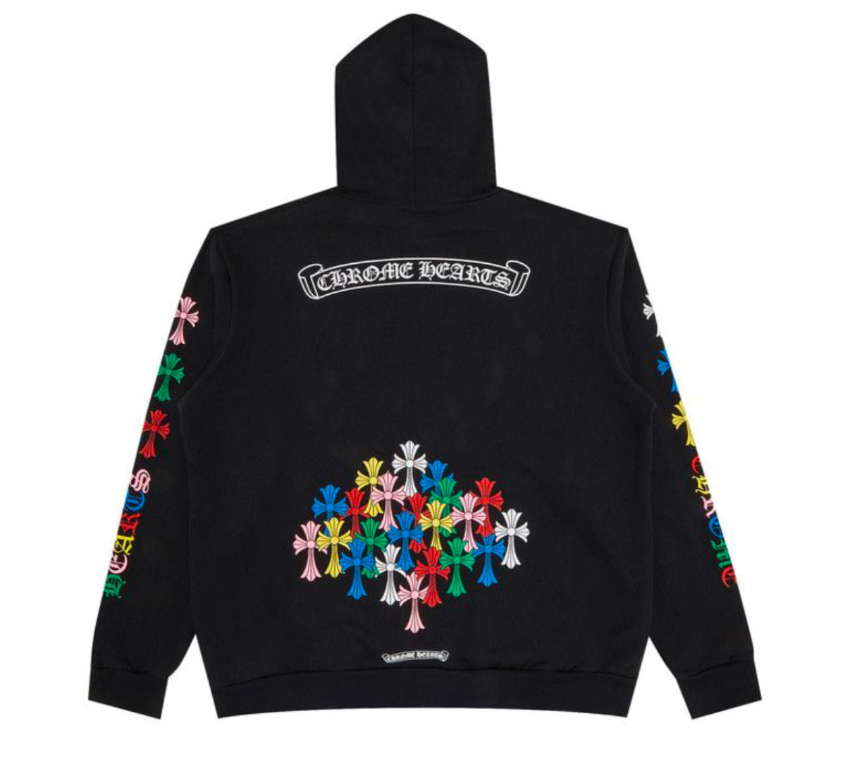 Chrome Hearts Black Multicolor Cross Hoodie