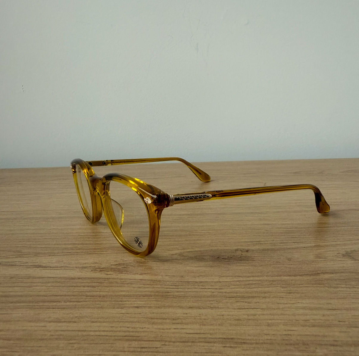 Chrome Hearts Yellow Translucent Justin Glasses