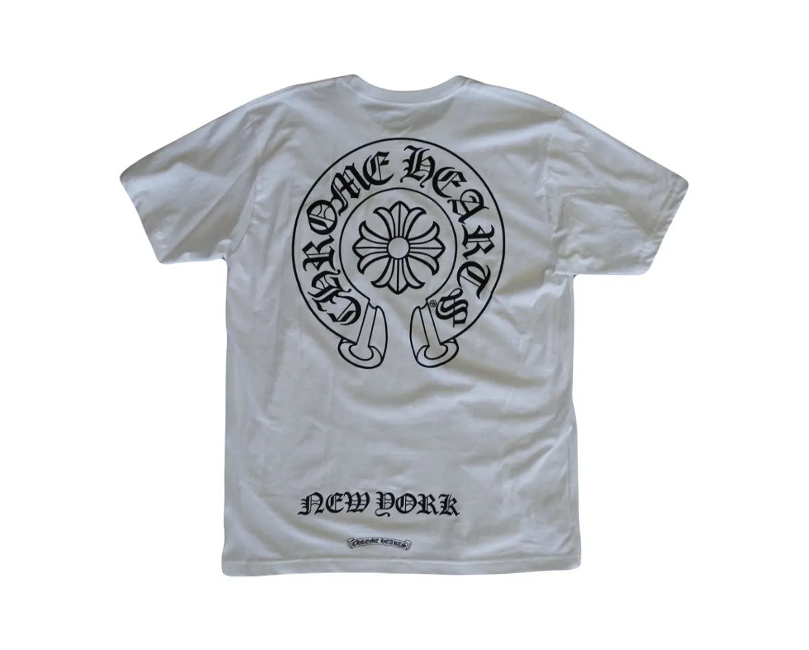Chrome Hearts White NYC Horseshoe S/s