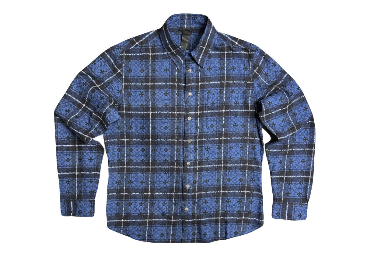 Chrome Hearts Blue Cross Patch Flannel